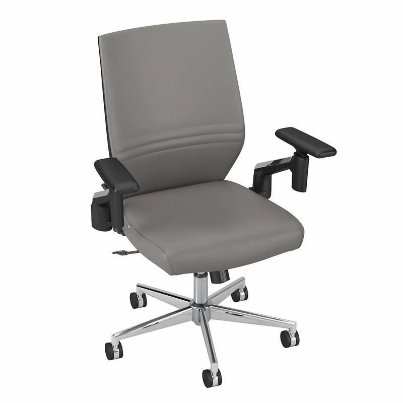 Laguna Mid Back Leather Office Chair by Bush Business Furniture