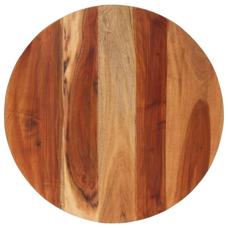vidaXL Table Top Multicolor Solid Acacia wood 23.6 in diameter Durable - 23.6 x 23.6 x 0.6 in