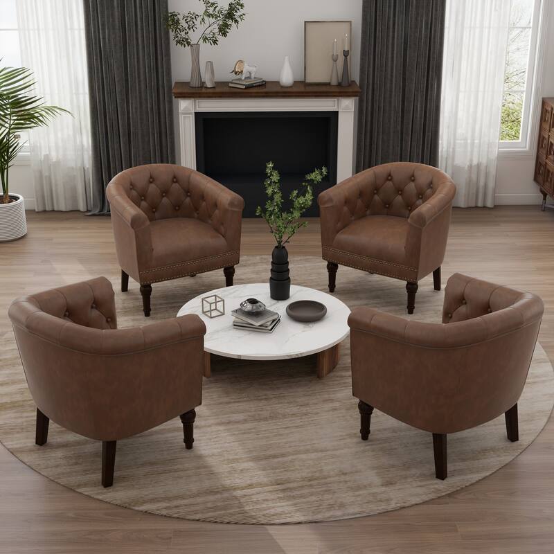 25 " Wide Tufted Accent Chair Armchair