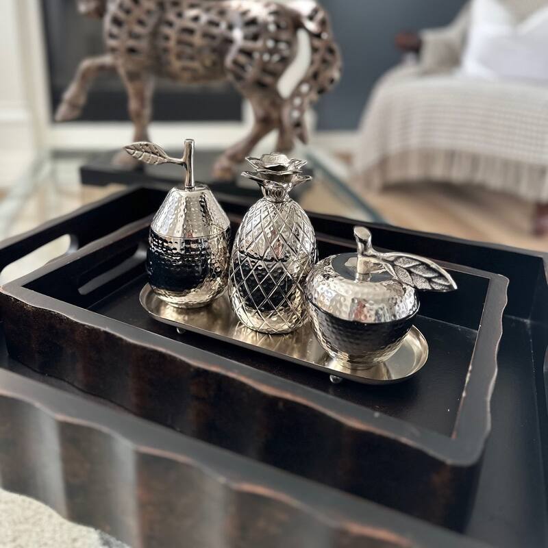 Modern 4-Piece Decorative Table Centerpiece Kitchen Storage Jars Set