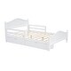 preview thumbnail 4 of 9, Full Size Storage Platform Bed with Storage Underneath, White