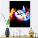 preview thumbnail 9 of 12, Designart 'Fire and Ice' Oversized Abstract Wall CLock 18 in. wide x 23 in. high