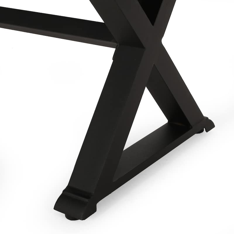 Roomfitters Outdoor Dining Bench, Stylish Bench, Durable Seating for Patio, Garden, and Backyard, Antique Matte Black Finish