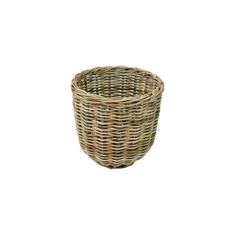 Round Rattan Storage Baskets - 17" - Set of 3