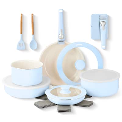 Gotham Steel 18 Piece Cookware Set with Removable Handles