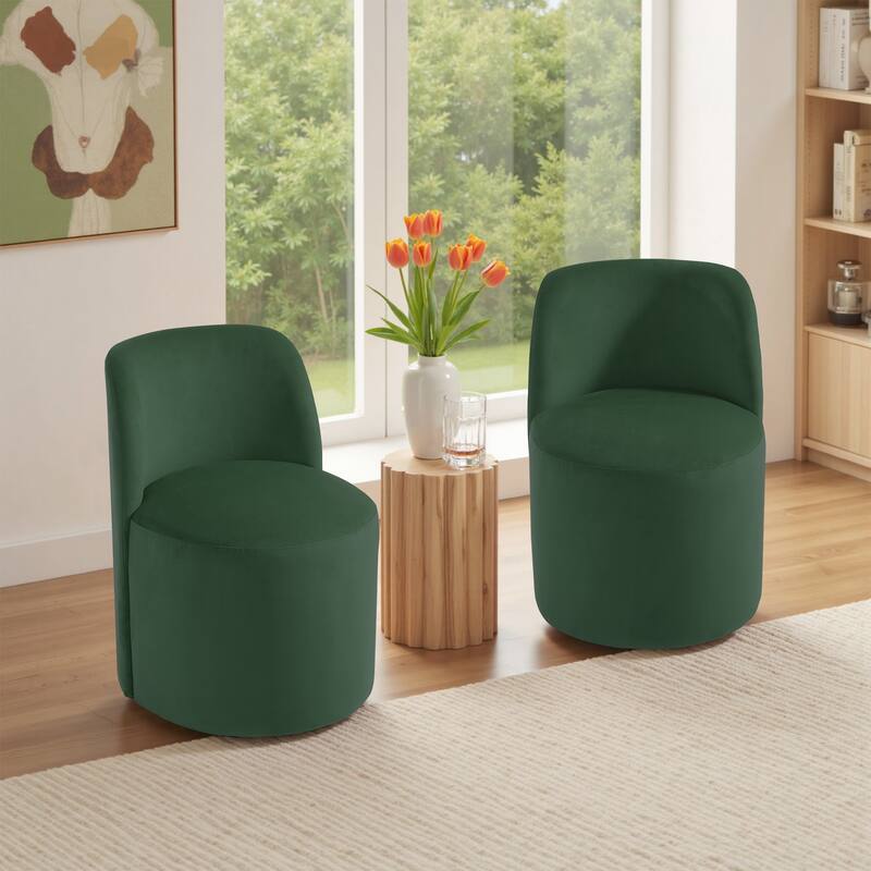 Modern Linen Upholstery Dining Chair Barrel Chair