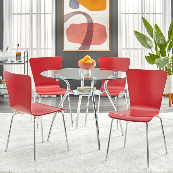 slide 2 of 20, Simple Living 5-piece Itza Dining Set Red