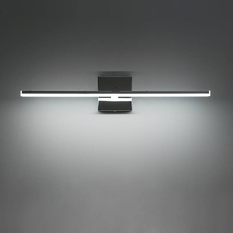 Dimmable Linear LED Chrome Vanity Wall Sconce 3CCT 17W 24in