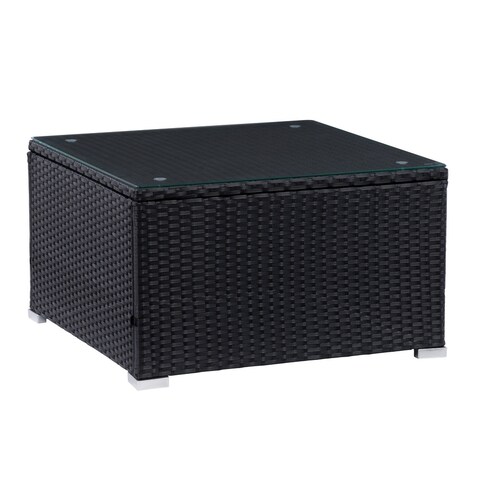 CorLiving Parksville Square Patio Coffee Table, Black