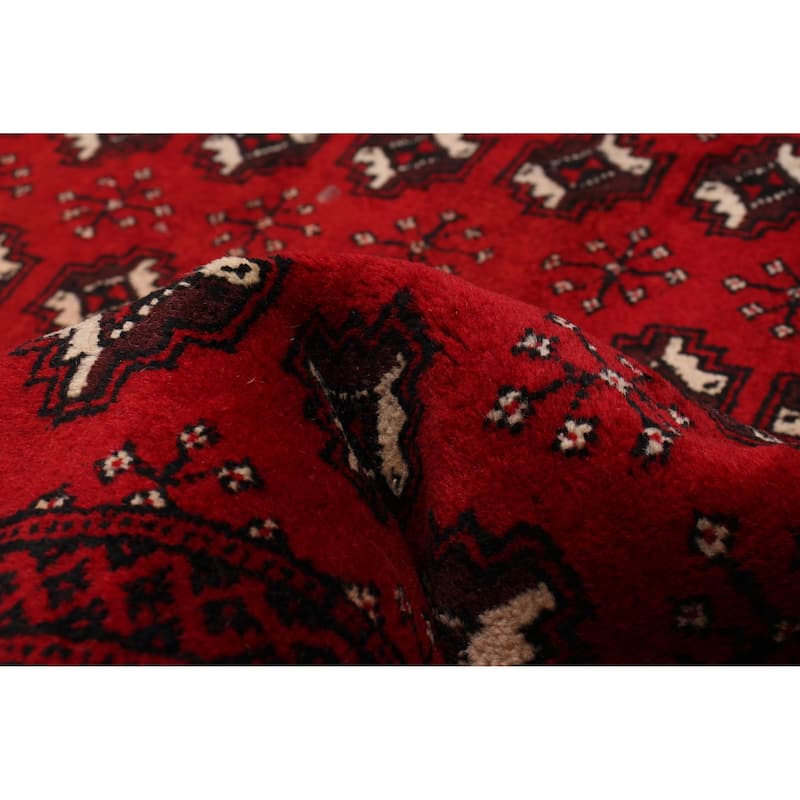 ECARPETGALLERY Hand-knotted Royal Baluch Red Wool Rug - 3'9 x 6'2