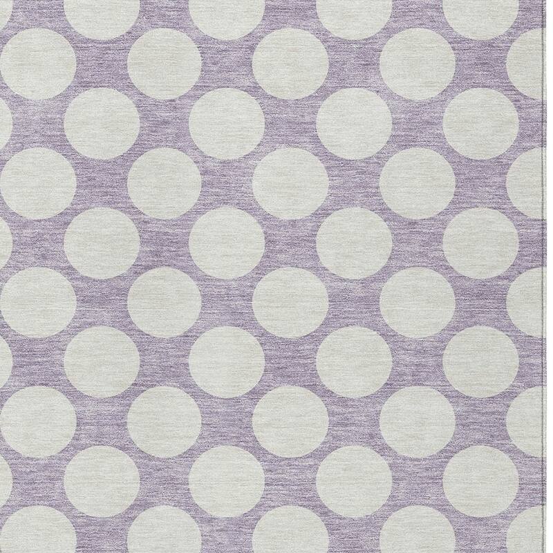 HomeRoots Polka Dot Transitional Rectangle Outdoor Rug