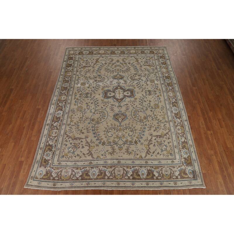 Tabriz Persian Area Rug Traditional Handmade Wool Carpet - 8'0"x 10'7"