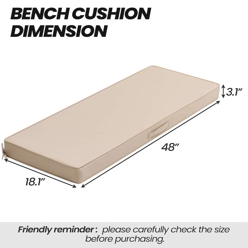 Outdoor Settee Bench Seat Cushion Patio Swing Cushion Loveseat Cushion