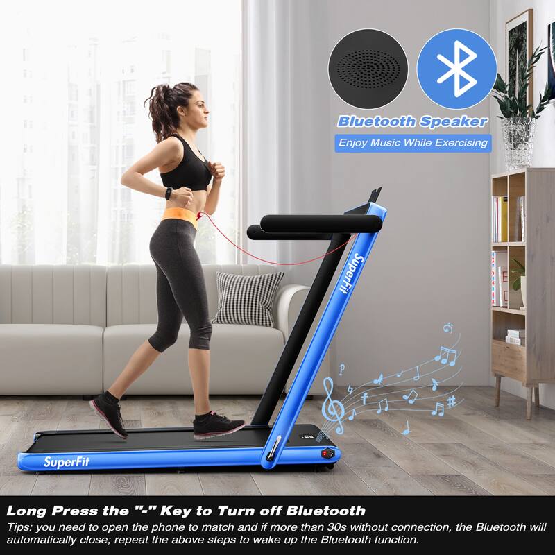 Gymax Motorized Treadmill Folding Under Desk Electric Treadmill - 49'' x 27'' x 42''