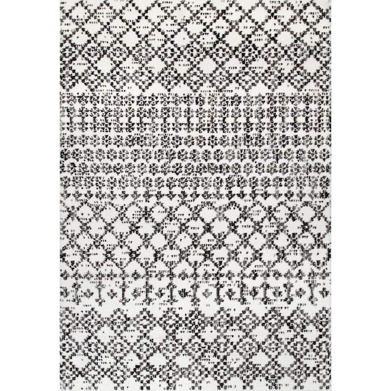 Nuloom Contemporary Modern Mayen Geo Trellis Area Rug
