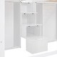preview thumbnail 11 of 10, Elegant Double Twin Loft Beds with Wardrobes and Staircase, White