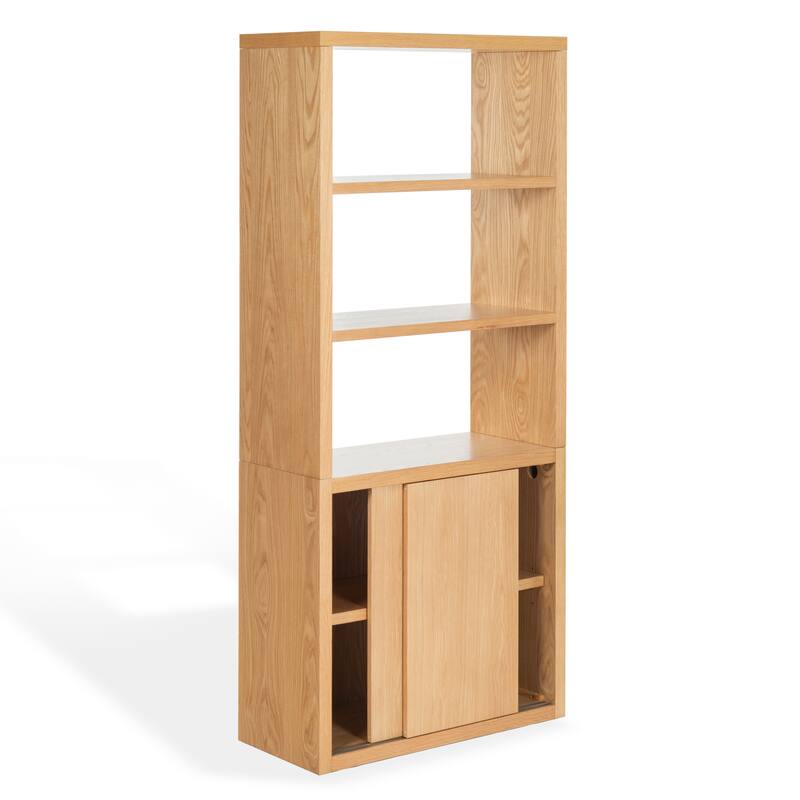 SAFAVIEH Couture Elanna Wood 4-Shelf Bookcase - 43"W x 15"D x 76"H