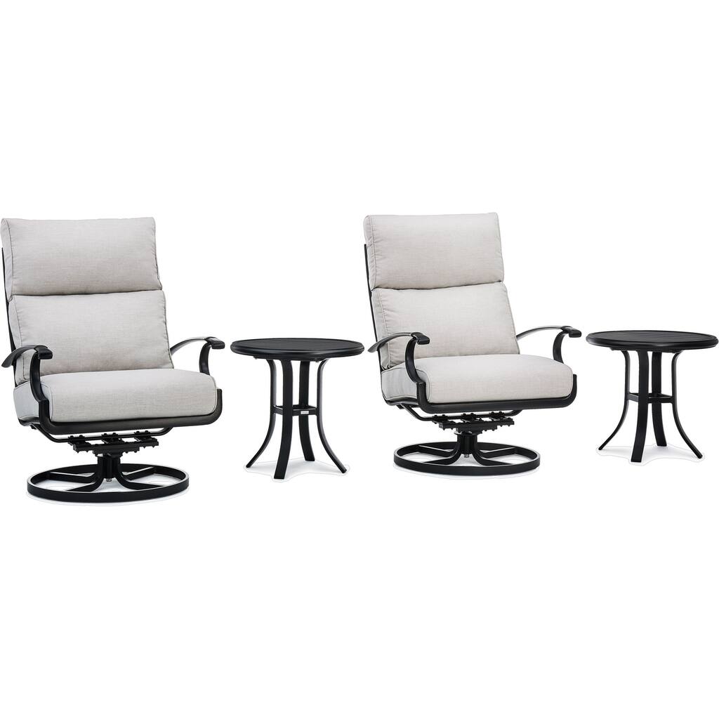 Manor 4-Piece Seating Set (2 Ultra High Back Swivel Rocker Lounge ...