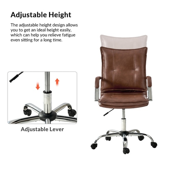 Zarina Mid-century Modern Swivel Height-adjustable Office