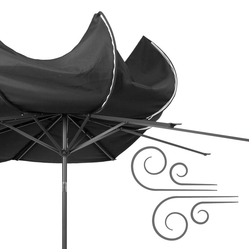 10ft Wind Resistant Tilting Patio Umbrella