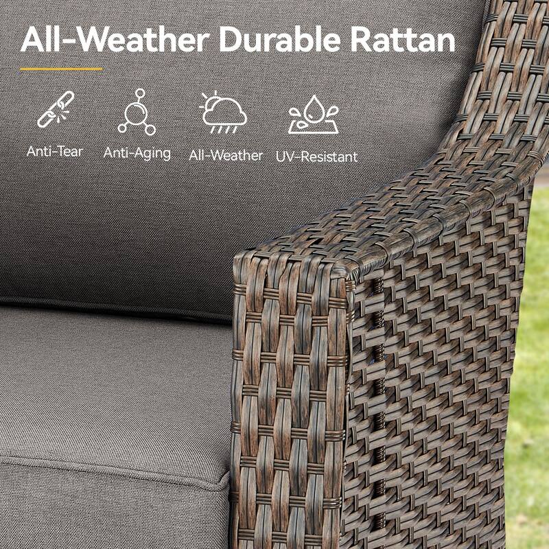 Wicker Outdoor Swivel Rocker Patio Chairs