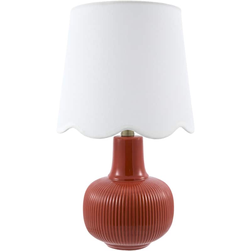 Livabliss Ormelle Traditional Accent Table Lamp - 19"H x 10"W x 10"D - Red