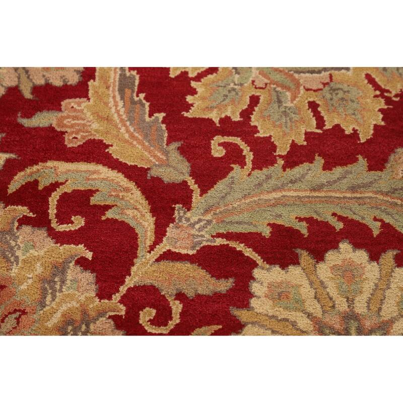 All-Over Floral Agra Oriental Area Rug Handmade Wool Carpet - 8'0" x 10'0"