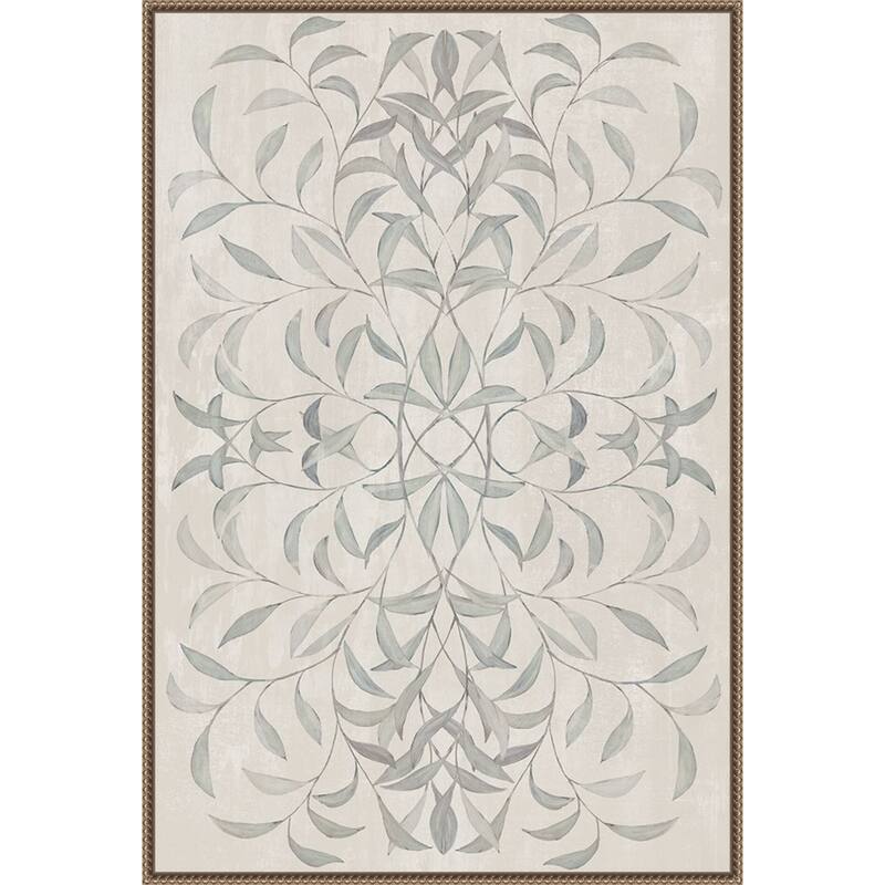 Muted Symmetry of Leaf Patterns by Hannah Dawson (28 x 41 in.), Framed Canvas Wall Art Print