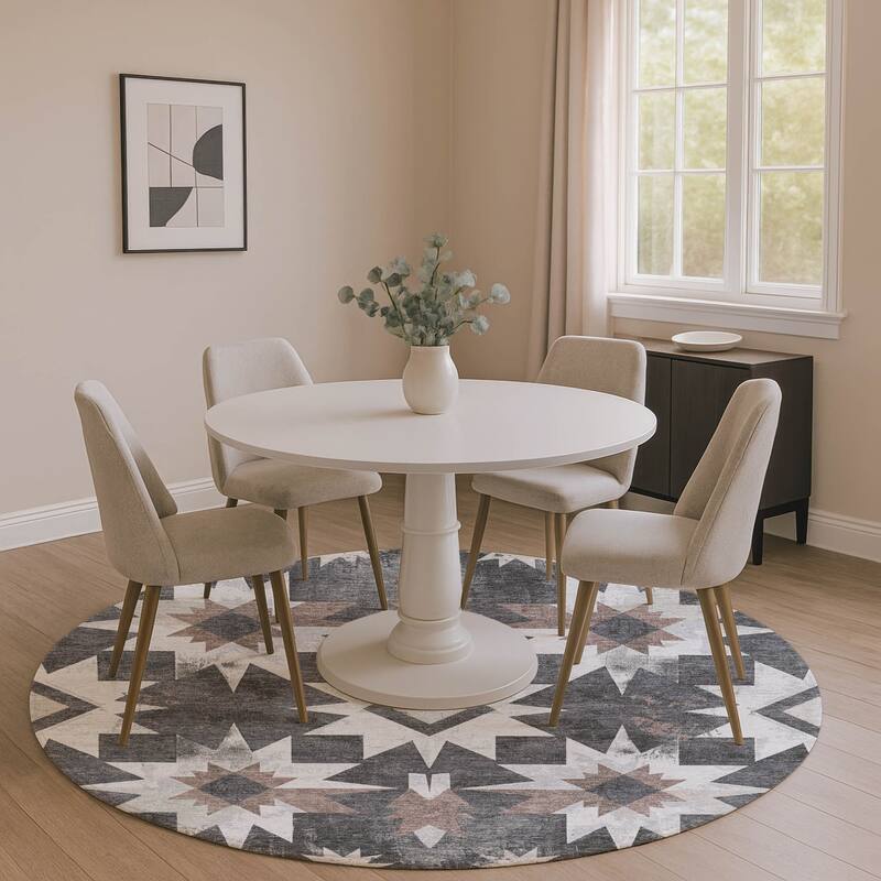 Premium Washable Super Soft Mayfield Rug - Graphite - 8' x 8'