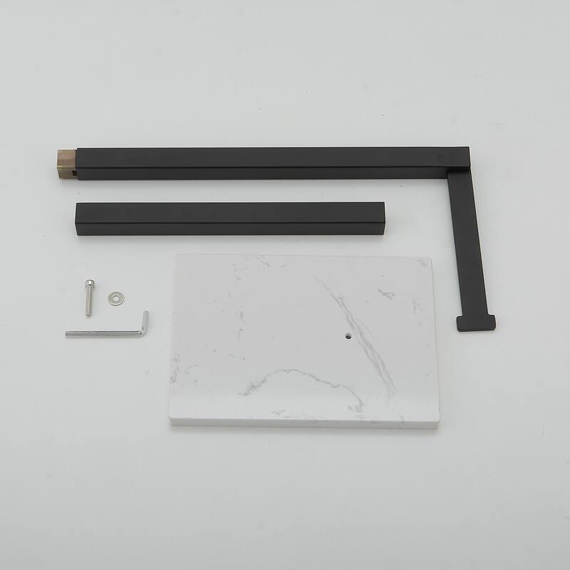 Freestanding Toilet Paper Holder with Natural Marble Base