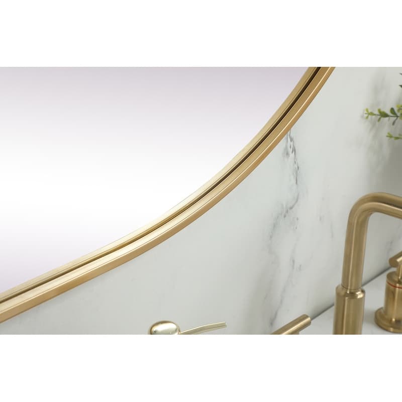 Indigo Home Metal Frame Oval Mirror 36x60 Inch