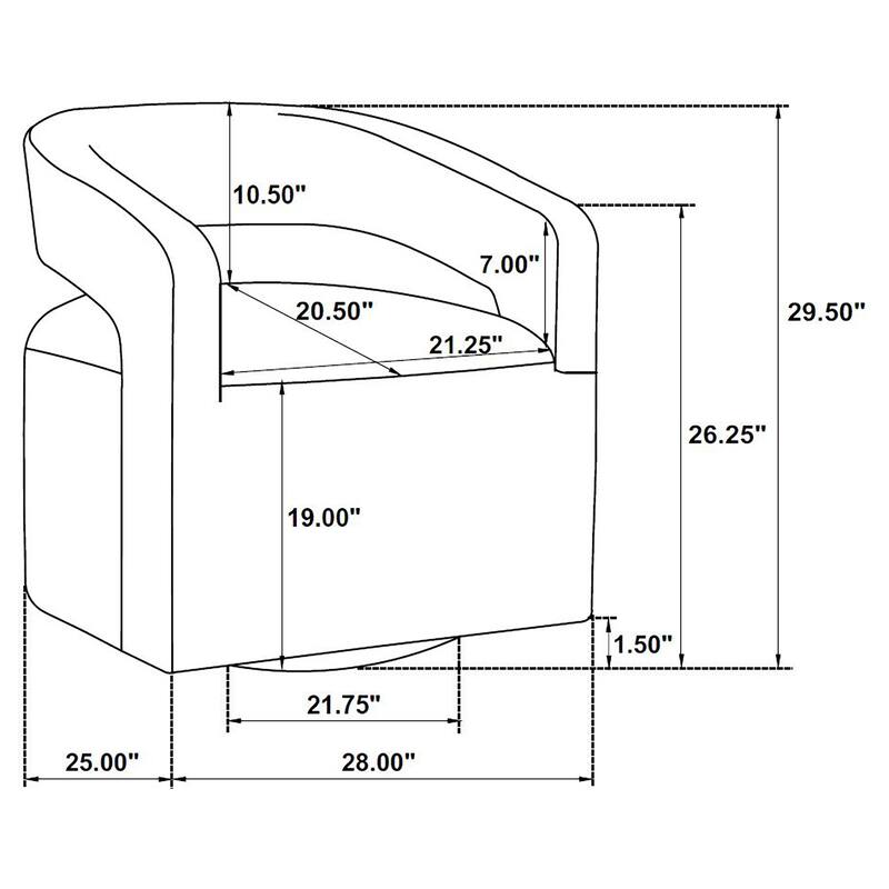 Westhill Boucle Upholstered Swivel Accent Chair - 28.25" x 25" x 29"