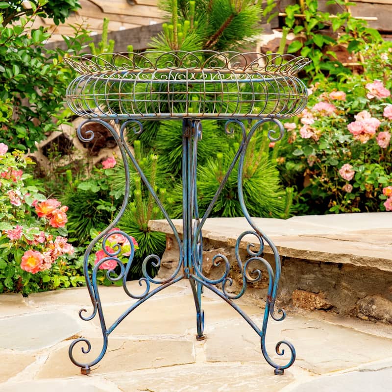 Set of 3 Round Plant Stands with Baskets "Copenhagen 1843"