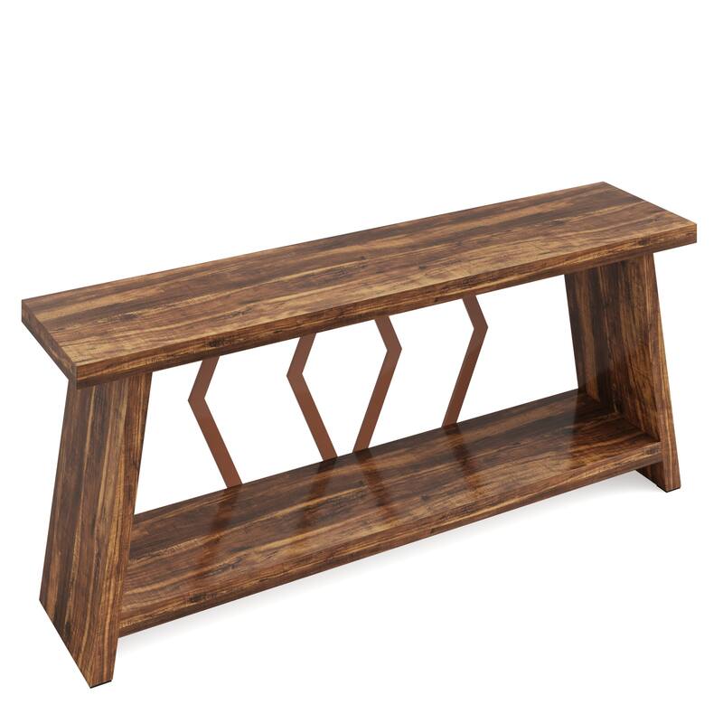 70.86-Inch Console Table, Wood Entryway Table with Storage, Couch Side Foyer Hallway Accent Table for Living Room, Entrance