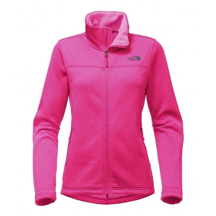 womens pink north face fleece jacket