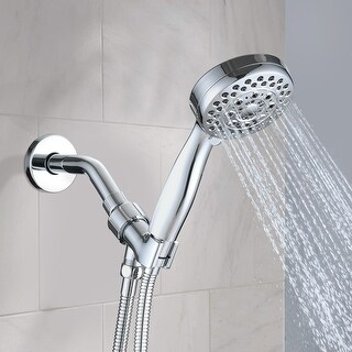 5 Mode Adjustable Settings Handheld Shower Head with Hose High Pressure ...