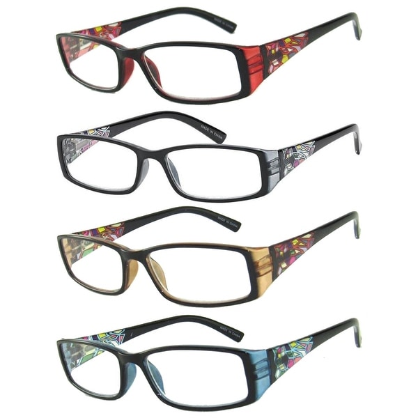 Womens Stain Glass Reading Glasses - 4 Pair Pack. Opens flyout.