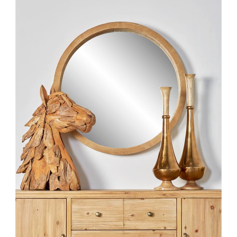 Brown Contemporary Wall Mirror