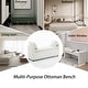 preview thumbnail 10 of 48, Storage Bench for Bedroom, 60" End of Bed Bench for King Size Bed Modern Upholstered Long Bench with Tufted Arm