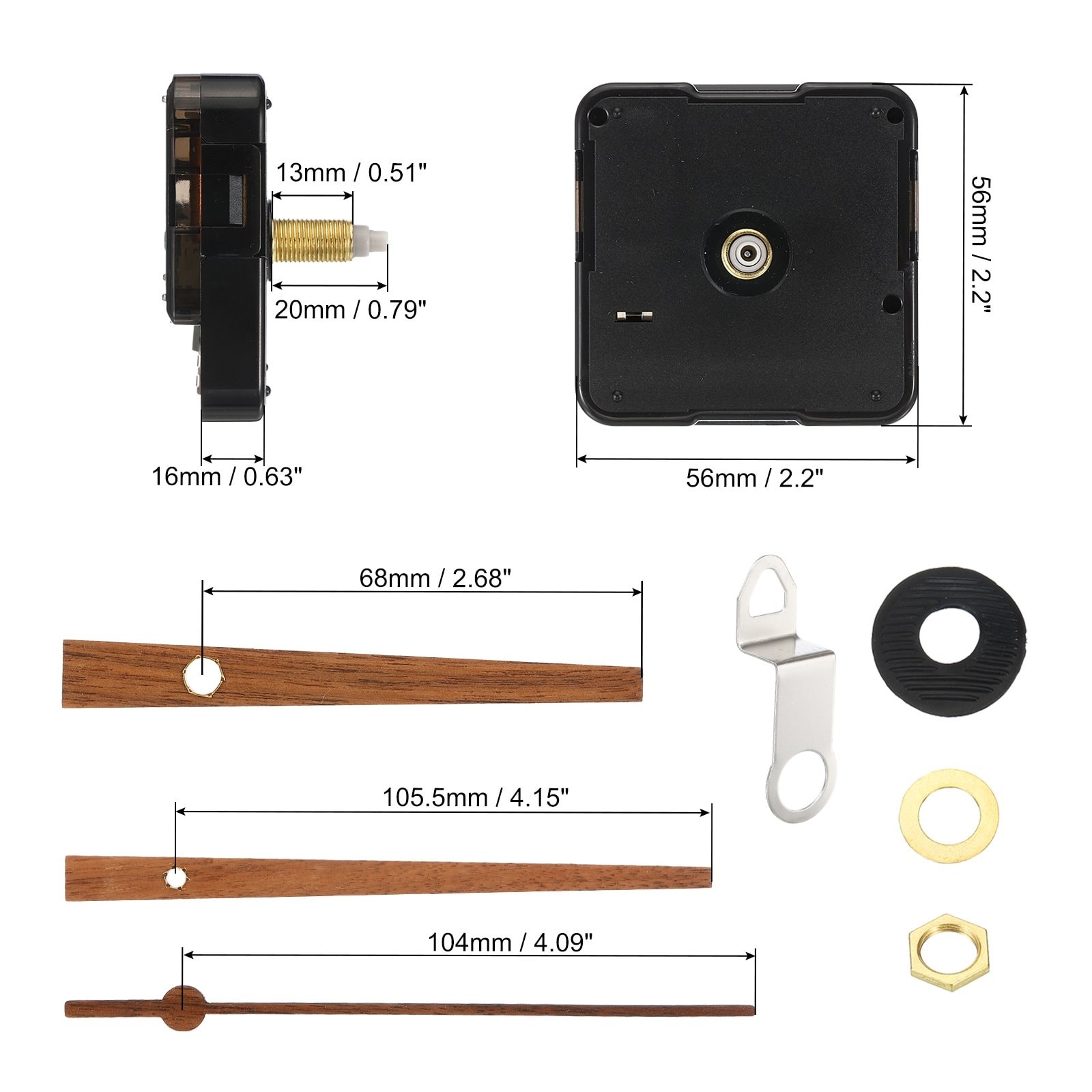 2Set Quartz Clock Movement 0.8