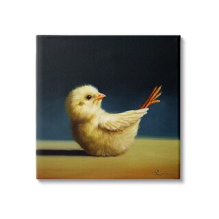 Stupell Yoga Chicks Boat Pose Funny Farm Bird Painting Canvas Wall Art