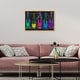 preview thumbnail 29 of 64, Luminous Party Champagne, Colorful Party Bubbles Modern Black Canvas Wall Art Print for Dining Room