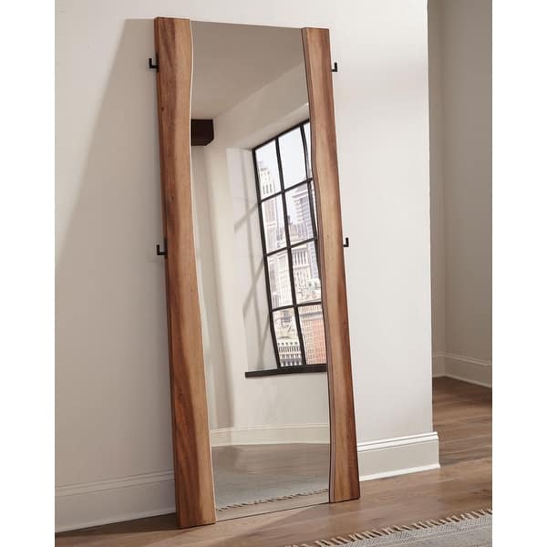 slide 2 of 4, Winslow 31 x 76 Inch Standing Floor Mirror Smokey Walnut Smokey Walnut