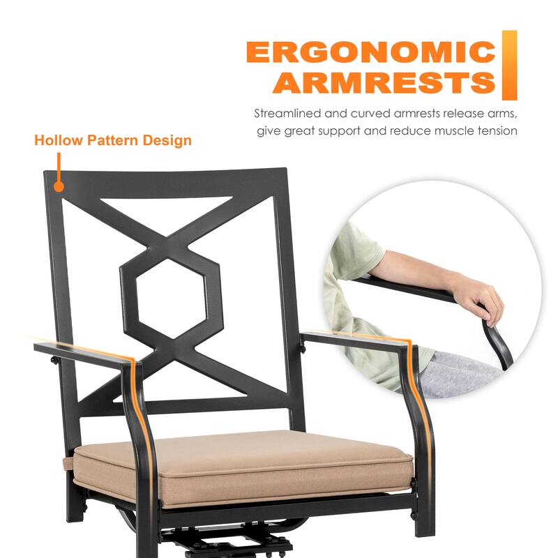 Dining Swivel Chair Set with Cushion