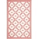 preview thumbnail 149 of 160, SAFAVIEH Handmade Chelsea Aubree French Country Trellis Wool Rug 5'3" x 8'3" - Ivory/Rose - Rectangle