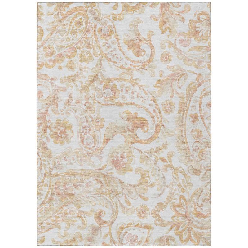 HomeRoots Paisley Transitional Rectangle Outdoor Rug