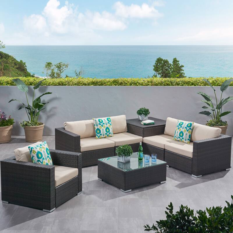 Santa Rosa Outdoor 7-piece Sectional Sofa by Christopher Knight Home