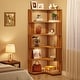 preview thumbnail 14 of 46, 6-Tier Corner Bookshelf, 64.9 Inch Industrial Bookcase with Baffles