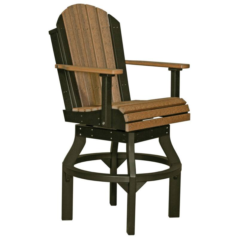 Set of 4 Poly Lumber Adirondack Swivel Chairs