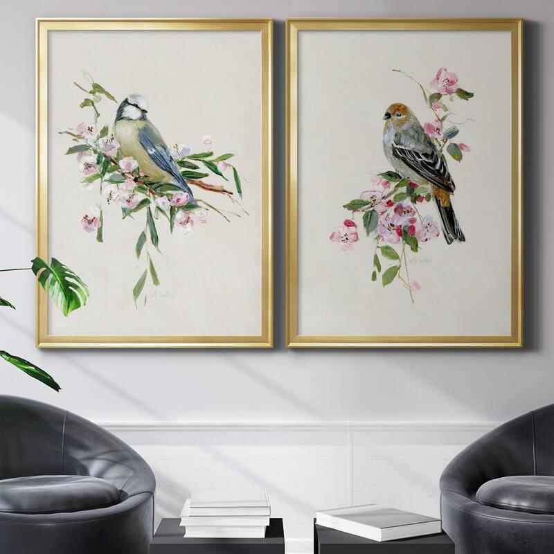 Spring Song Blue Bird Premium Framed Print - Ready to Hang - Multi-Color